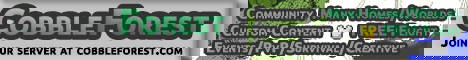CobbleForest Minecraft server banner