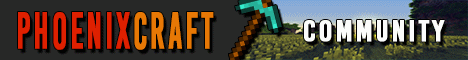 PhoenixCraft Minecraft server banner