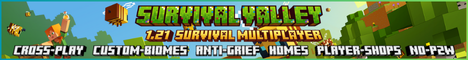 SurvivalValley SMP Minecraft server banner