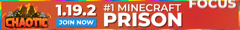 ChaoticPrison Minecraft server banner