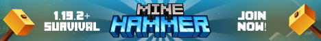 MineHammer Minecraft server banner