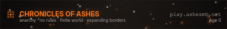 Chronicles of Ashes Minecraft server banner