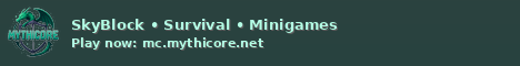 MythiCore Minecraft server banner