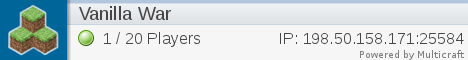 Vanilla War Minecraft server banner