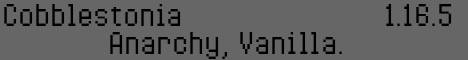 Cobblestonia Minecraft server banner