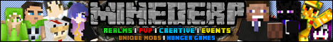 Minederp Minecraft server banner