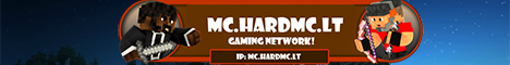 HardMC.LT Gaming network Minecraft server banner