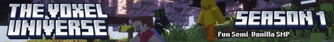 The Voxel Universe Minecraft server banner